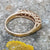 9k Gold Half Eternity 7 Stone Diamond Ring Size UK N Vintage London Circa 1977