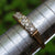 9k Gold Half Eternity 7 Stone Diamond Ring Size UK N Vintage London Circa 1977