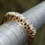 9k Gold Half Eternity 7 Stone Diamond Ring Size UK N Vintage London Circa 1977