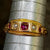 15k Gold Ruby And Diamond Ring Size UK P 1/2 Antique Birmingham Circa 1895