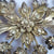 Sterling Silver Mine Cut Diamond Set Chase Detailed Large Flower Brooch Antique Georgian Circa 1810