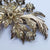 Sterling Silver Mine Cut Diamond Set Chase Detailed Large Flower Brooch Antique Georgian Circa 1810