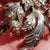 Sterling Silver Mine Cut Diamond Set Chase Detailed Large Flower Brooch Antique Georgian Circa 1810