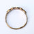 9k Gold Foil Backed Almandine Garnet Five Stone Gallery Ring Antique Georgian Circa 1770's