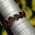 9k Gold Foil Backed Almandine Garnet Five Stone Gallery Ring Antique Georgian Circa 1770's