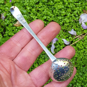 Sterling Silver Old English Pattern Spice Sifter Spoon Antique Georgian London Circa 1804
