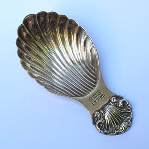 Sterling Silver Scalloped Shell Tea Caddy Spoon Birmingham Assay Office Bicentennial Vintage Circa 1973