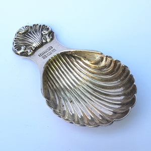 Sterling Silver Scalloped Shell Tea Caddy Spoon Birmingham Assay Office Bicentennial Vintage Circa 1973
