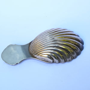 Sterling Silver Scalloped Shell Tea Caddy Spoon Birmingham Assay Office Bicentennial Vintage Circa 1973