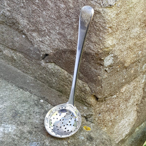 Sterling Silver Old English Pattern Spice Sifter Spoon Antique Georgian London Circa 1804