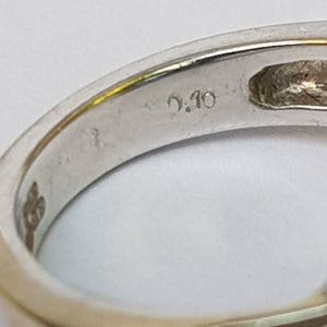 9k White Gold Topaz Sapphire And Diamond Cocktail Ring Size UK I 1/2 Circa 2000