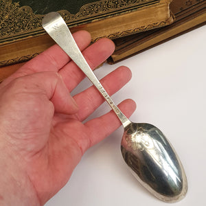 Sterling Silver Old English Pattern Low Mark Table Spoon T. Wallis Antique London circa 1772