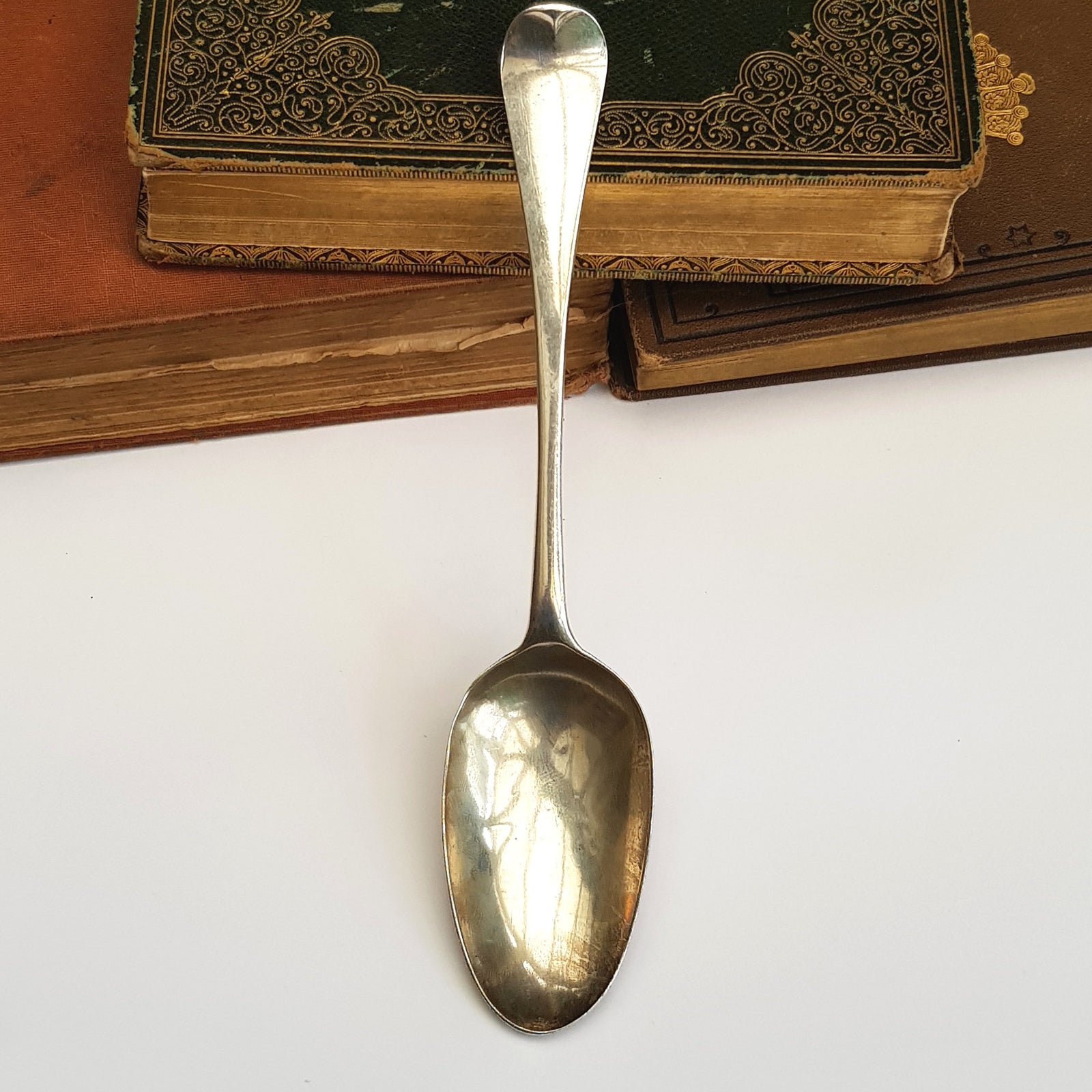 Sterling Silver Old English Pattern Low Mark Table Spoon S. Roby Georgian Antique London circa 1746