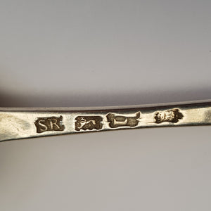 Sterling Silver Old English Pattern Low Mark Table Spoon S. Roby Georgian Antique London circa 1746
