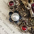 Austro Hungarian Silver Gem Stone Pearl Set Herald Angel Brooch Antique c1890