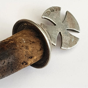 Sterling Silver Crux Terminal Bottle Stopper Sacrament Holy Water Antique Edwardian circa 1909
