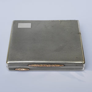 Sterling Silver Rose Gold finished Cheroot Cigarette Box Case Vintage Retro London circa 1946