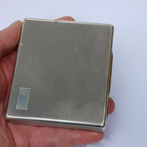 Sterling Silver Rose Gold finished Cheroot Cigarette Box Case Vintage Retro London circa 1946