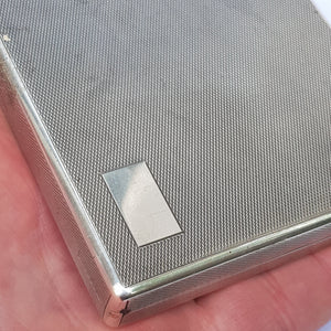 Sterling Silver Rose Gold finished Cheroot Cigarette Box Case Vintage Retro London circa 1946