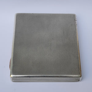 Sterling Silver Rose Gold finished Cheroot Cigarette Box Case Vintage Retro London circa 1946