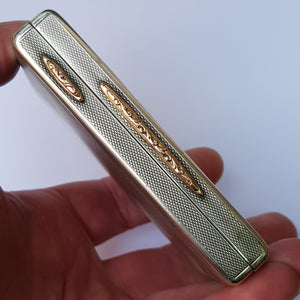Sterling Silver Rose Gold finished Cheroot Cigarette Box Case Vintage Retro London circa 1946