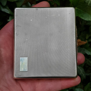 Sterling Silver Rose Gold finished Cheroot Cigarette Box Case Vintage Retro London circa 1946