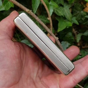 Sterling Silver Rose Gold finished Cheroot Cigarette Box Case Vintage Retro London circa 1946
