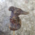 Rare Sterling Silver Gilt Grey Hound Head Stock Pin Antique Victorian Circa 1870