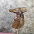 Rare Sterling Silver Gilt Grey Hound Head Stock Pin Antique Victorian Circa 1870