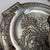 French Solid Silver Urn Style Foliate Repousse Detailed Desk Inkwell Antique circa 1890