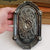 French Solid Silver Urn Style Foliate Repousse Detailed Desk Inkwell Antique circa 1890