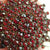 Large Gilded Bohemian Garnet Floral Cluster Brooch Pendant Antique circa 1890