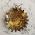 Large Gilded Bohemian Garnet Floral Cluster Brooch Pendant Antique circa 1890