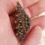 Large Gilded Bohemian Garnet Floral Cluster Brooch Pendant Antique circa 1890