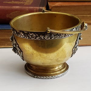 Elkington & Co Superb Silver & Gold Plated Centaur Cartouche Bucket Table Bowl circa 1876