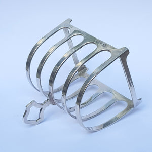 Sterling Silver Four Slice Toast Rack Vintage Birmingham Circa 1937