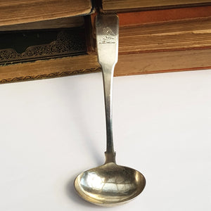 Irish Britannia Solid Silver Sauce Ladle Antique William IV Dublin circa 1832