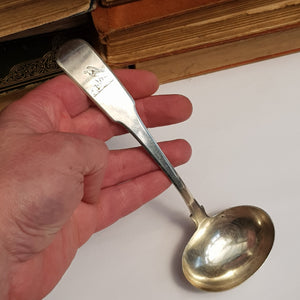 Irish Britannia Solid Silver Sauce Ladle Antique William IV Dublin circa 1832