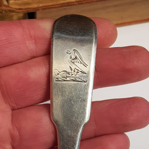 Irish Britannia Solid Silver Sauce Ladle Antique William IV Dublin circa 1832