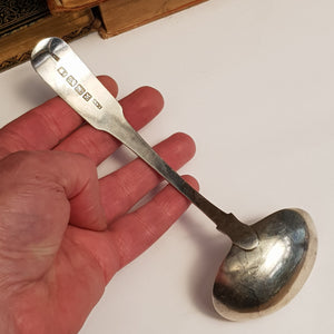Irish Britannia Solid Silver Sauce Ladle Antique William IV Dublin circa 1832