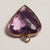 Rare 15k Gold Mounted Amethyst Puffy Heart Pendant 43.4cts Antique Victorian circa 1870