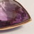 Rare 15k Gold Mounted Amethyst Puffy Heart Pendant 43.4cts Antique Victorian circa 1870