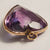 Rare 15k Gold Mounted Amethyst Puffy Heart Pendant 43.4cts Antique Victorian circa 1870