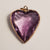 Rare 15k Gold Mounted Amethyst Puffy Heart Pendant 43.4cts Antique Victorian circa 1870