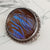 Sterling Silver Butterfly Wing Under Glass Cabochon Brooch Vintage Art Deco circa 1930