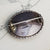 Sterling Silver Butterfly Wing Under Glass Cabochon Brooch Vintage Art Deco circa 1930