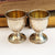 Soviet Russia Solid Silver Pair Of Egg Cups Vintage Circa 1960's