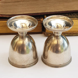 Soviet Russia Solid Silver Pair Of Egg Cups Vintage Circa 1960's
