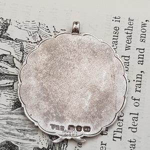 Sterling Silver Oak Laurel Pattern Attendance Medal Named Antique Birmingham circa 1898