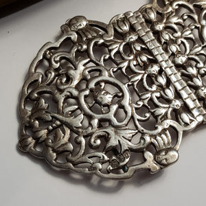 Large Sterling Silver Maternity Matrons Belt Buckle Antique London circa 1899